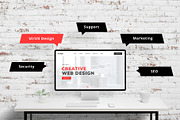 Web Agency Monitor Mockup, a Device Mockup by RSplaneta (Thumbnail 1 of 2)