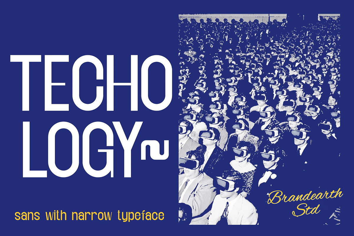 Techology – Narrow Sans Typeface, a Sans Serif Font by Brand Earth (Photo 1 of 12)