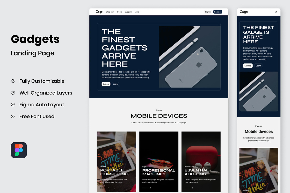Gadgets - Landing Page, a Landing Page Template by RPWDS (Photo 1 of 3)