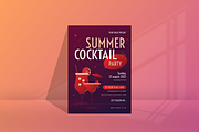 Summer Cocktail Party Flyer, a Flyer Template by SquidPixey (Thumbnail 1 of 6)