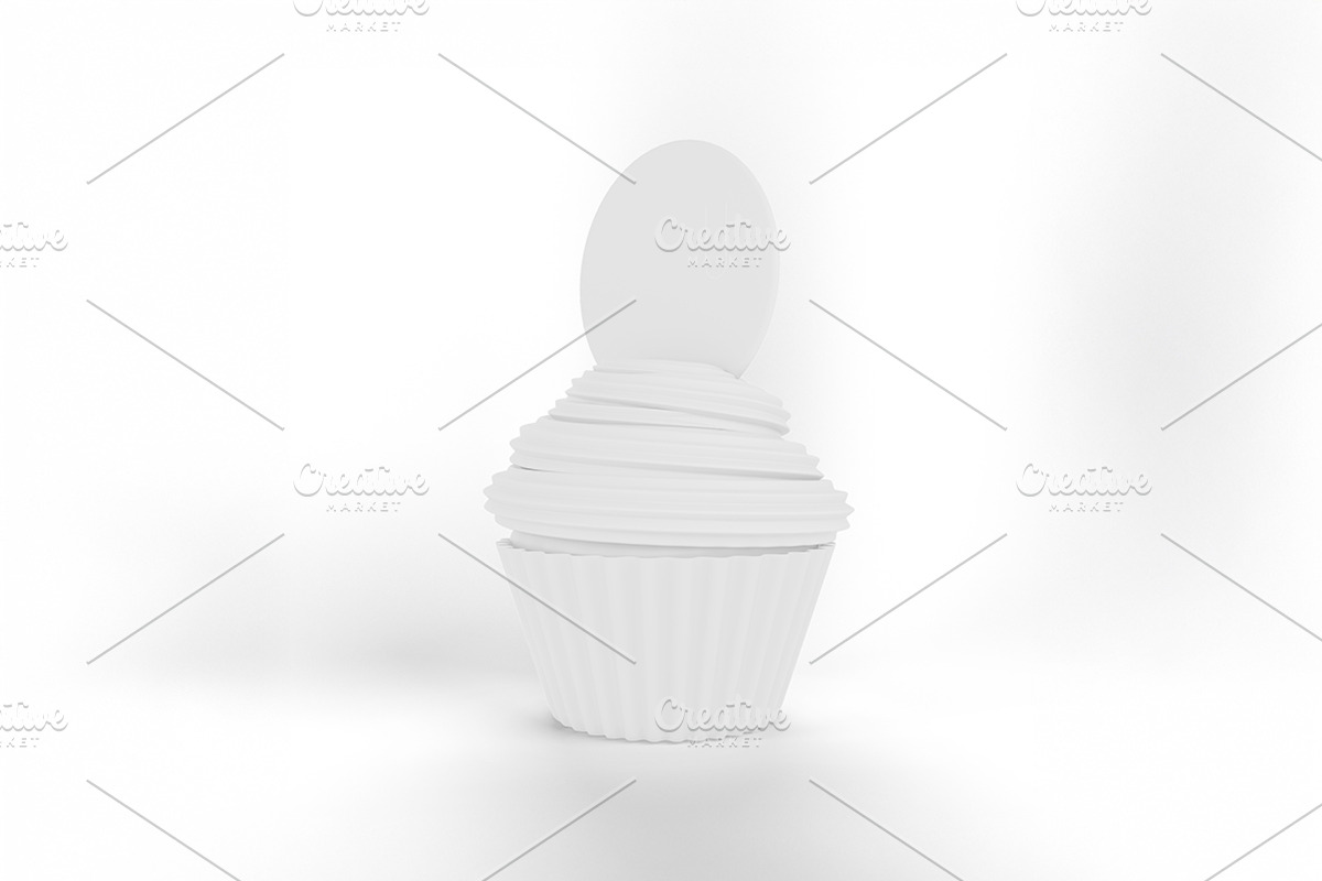 Cartoon I Heart Mom Cupcake Mockup, a Merchandise Mockup by Qaleb Studio (Photo 2 of 2)