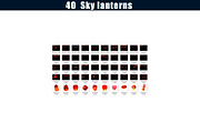 40 Sky lanterns overlays, a Layer Style Add-On by OverlayBox (Thumbnail 4 of 5)