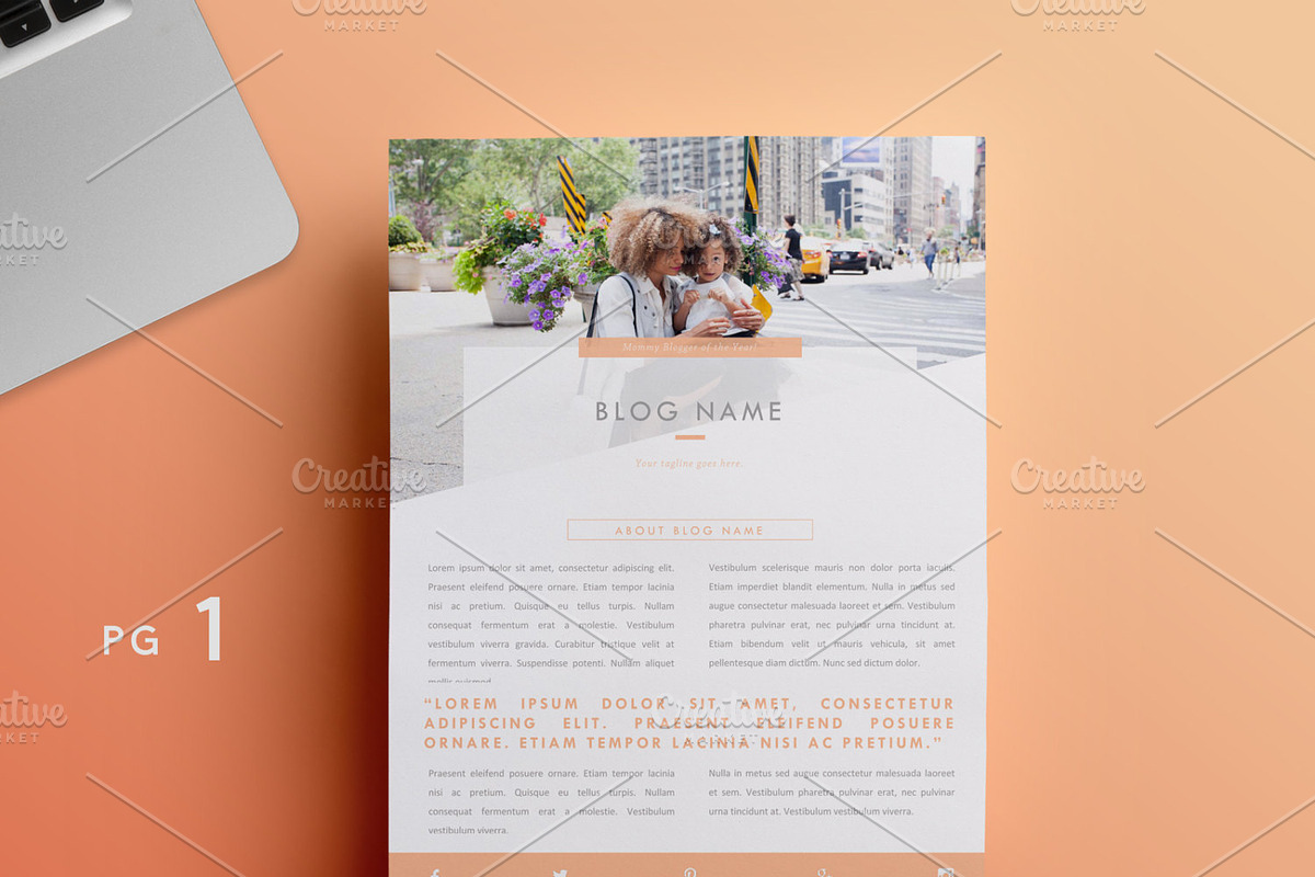 Blogger Media Kit Template | 3 Pages, a Resume Template by Blogger Kit Co. (Photo 6 of 9)