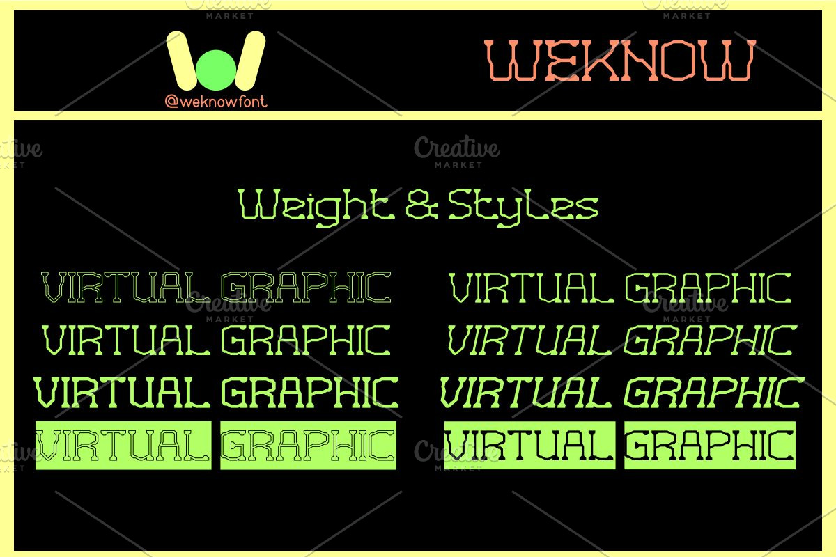 Virtual Graphic font, a Font by weknow (Photo 7 of 8)