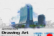 Architecture Drawing Art Ps Action, a Brushes & More by Studio Retouch (Thumbnail 1 of 11)