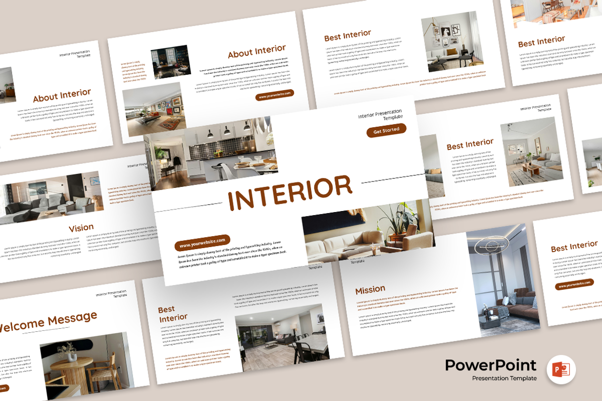 Interior - PowerPoint Template, a Presentation Template by QR Design Studio (Photo 1 of 3)