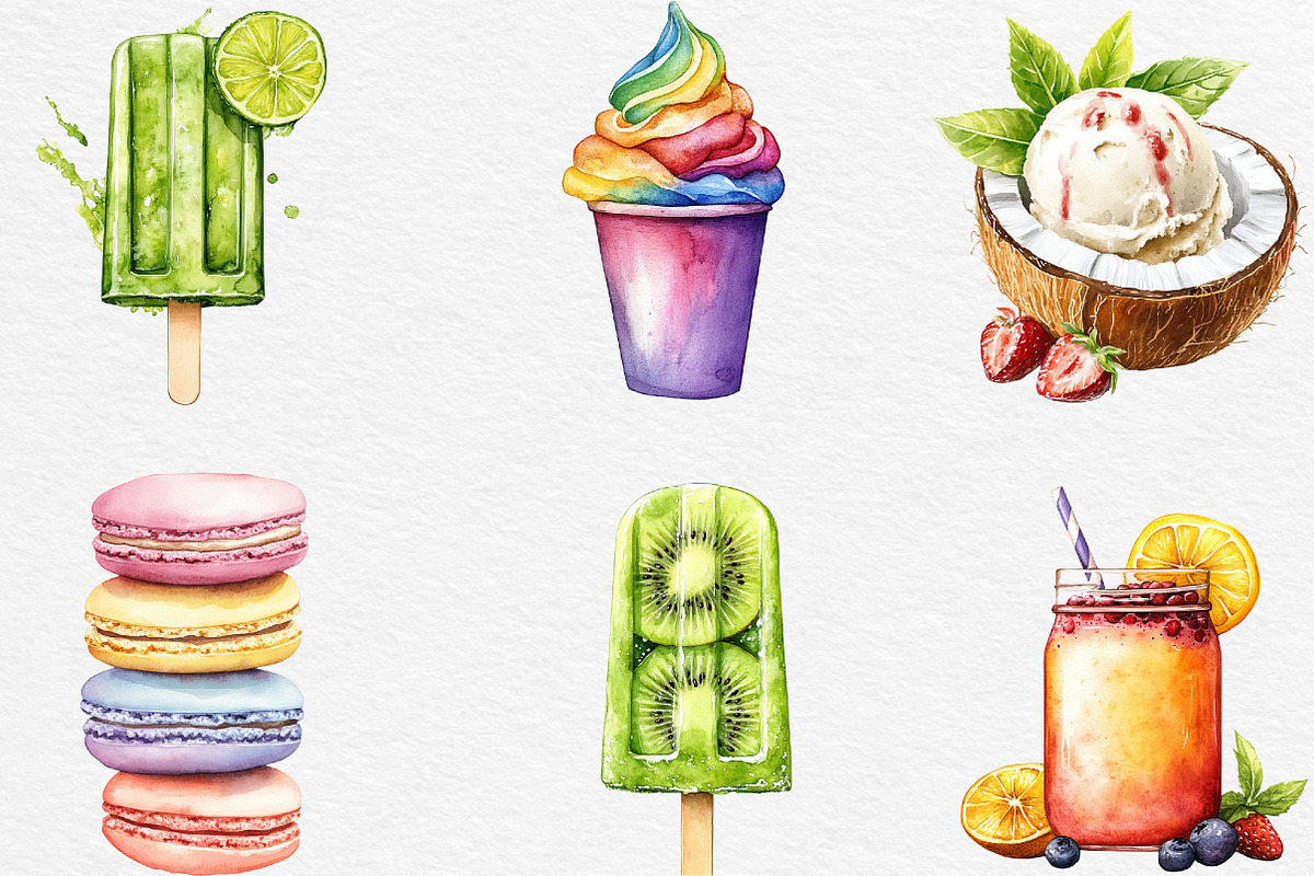 Summer Sweet Treats Clipart, an Illustration by Black Bird Studio (Photo 4 of 6)