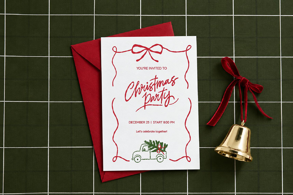 Vintage Christmas Party Clipart, a Decorative Illustration by Barkova Nadya (Photo 5 of 9)