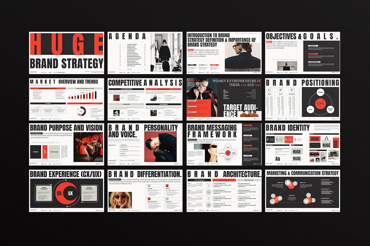 HUGE | Brand Strategy Template Canva, a Presentation Template by ArtisanaAura (Photo 10 of 11)