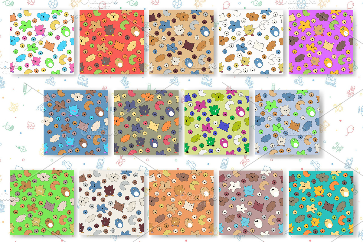 Cute Baby Seamless Patterns 18., a Pattern Graphic by KENO Mascots (Photo 5 of 6)