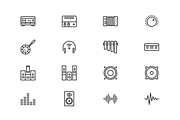 Music and Instruments Icons, an Outline Icon by Middltone (Thumbnail 5 of 5)