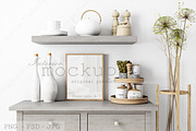 Mock up frame in kitchen room - 1647, a Print Template by Mockup Shop (Thumbnail 1 of 3)