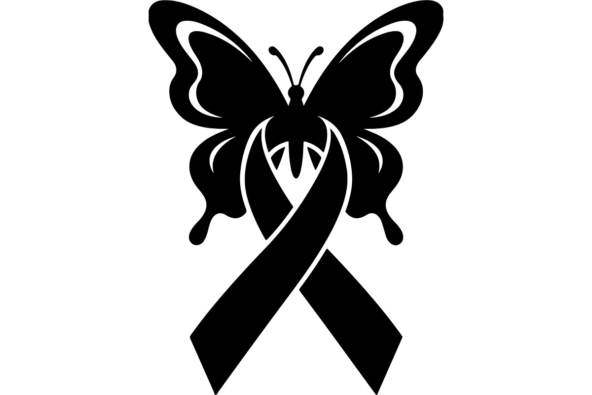 Breast Cancer Ribbon with Butterfly, a Seasonal Illustration by balal (Photo 5 of 17)