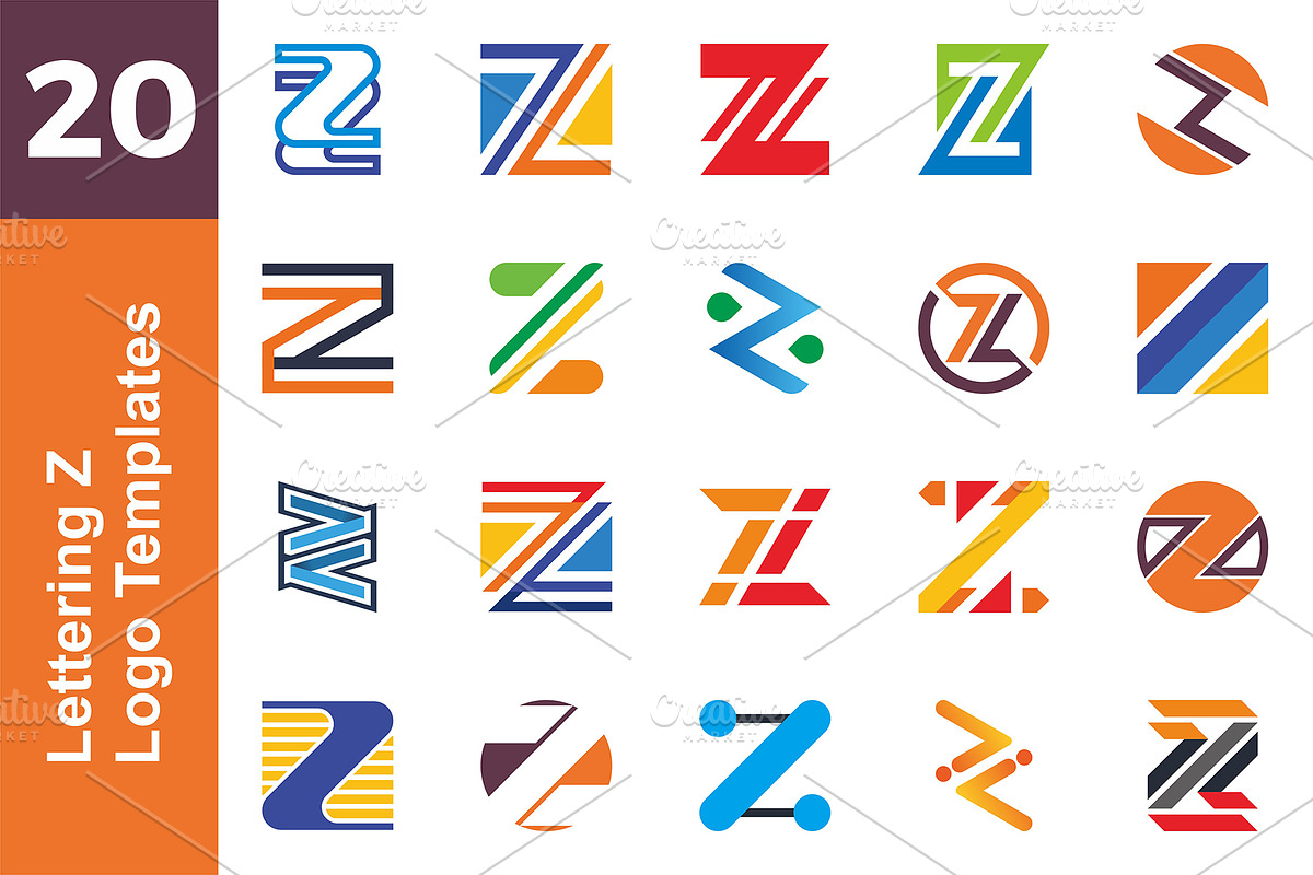 20 Logo Lettering Z Template Bundle, a Branding & Logo Template by Acongraphic (Photo 1 of 21)