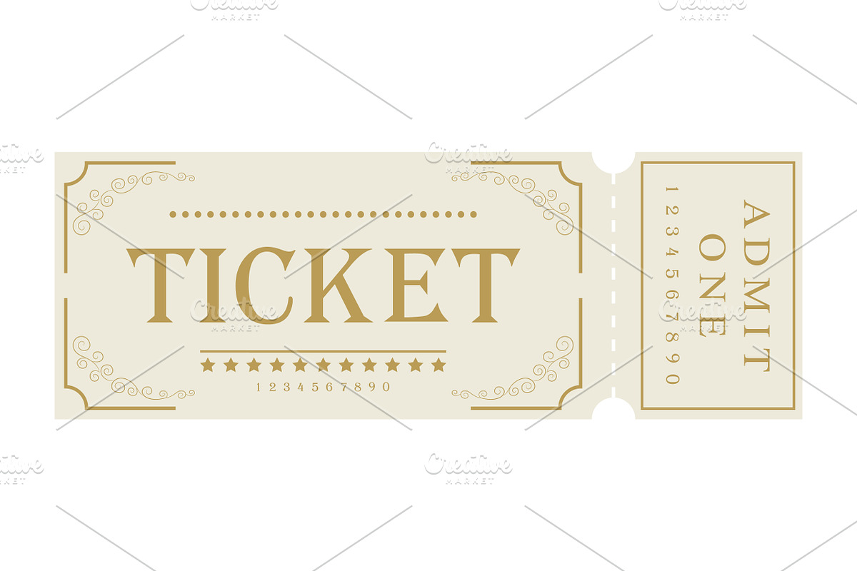 Retro Ticket Templates, an Object Illustration by PsychocheArt (Photo 4 of 5)