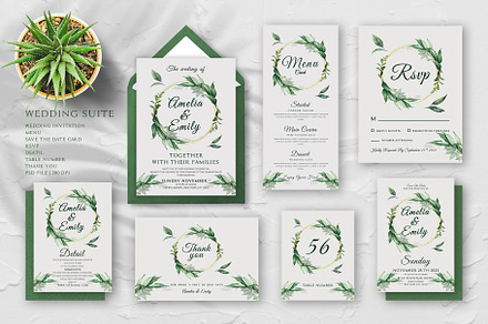 Wedding Invitation Template Set
