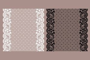 Set Of 15 Vector Lace Cliparts