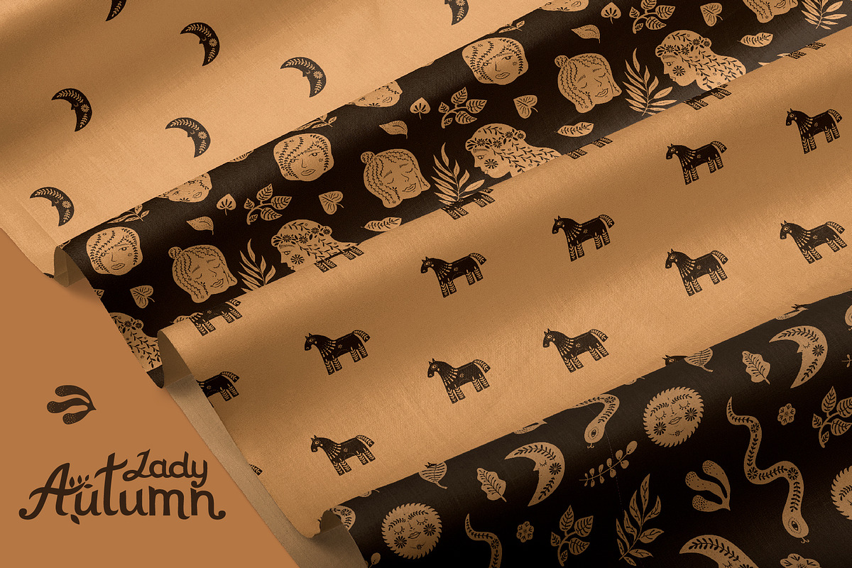Lady Autumn. Vector feminine mystery, an Object Graphic by anna khramtsova (Photo 7 of 14)