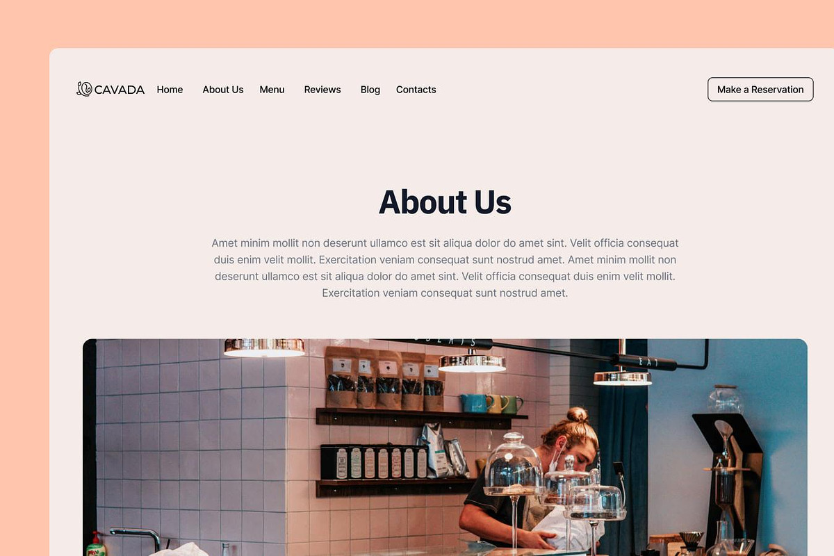 Cavada - Coffee & Bakery Template, a Websites & App Template by EGO Creative Innovations (Photo 6 of 6)