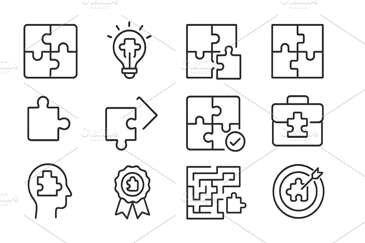 Creative symbols representing puzzle, a Person Illustration by ZinetroN