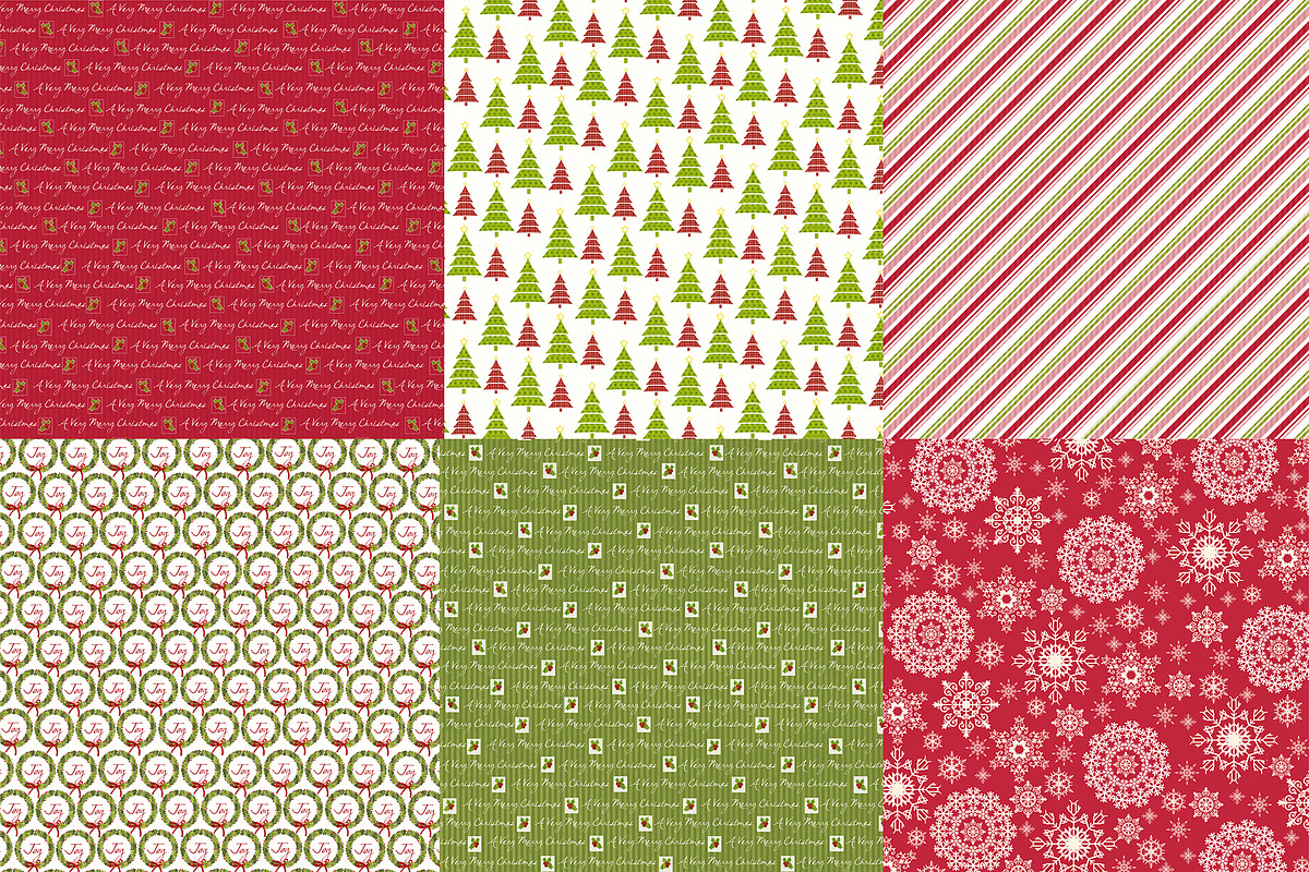 Simply Christmas: Mega Digital Paper preview 2