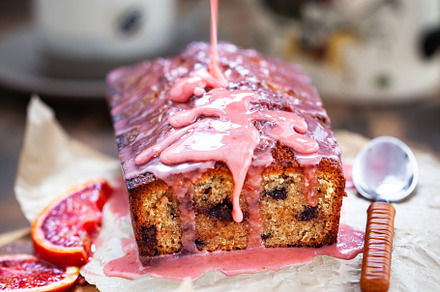 Blush orange and dark chocolate cake