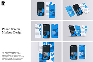 Phone Screen Mockup, an iPhone Mockup by Riel Concept