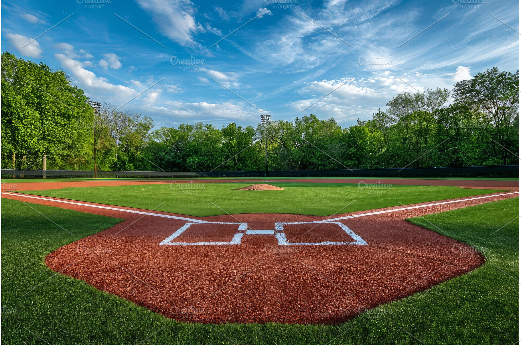 Thrilling American baseball field, a Sports & Recreation Photo by Ylivdesign