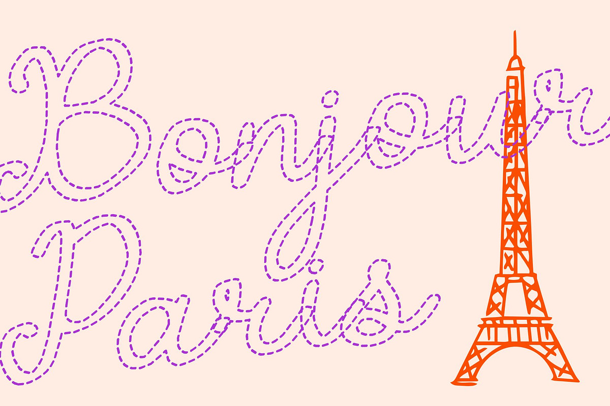 CS Debora Dashed, a Script Font by Craft Supply Co. (Photo 3 of 8)