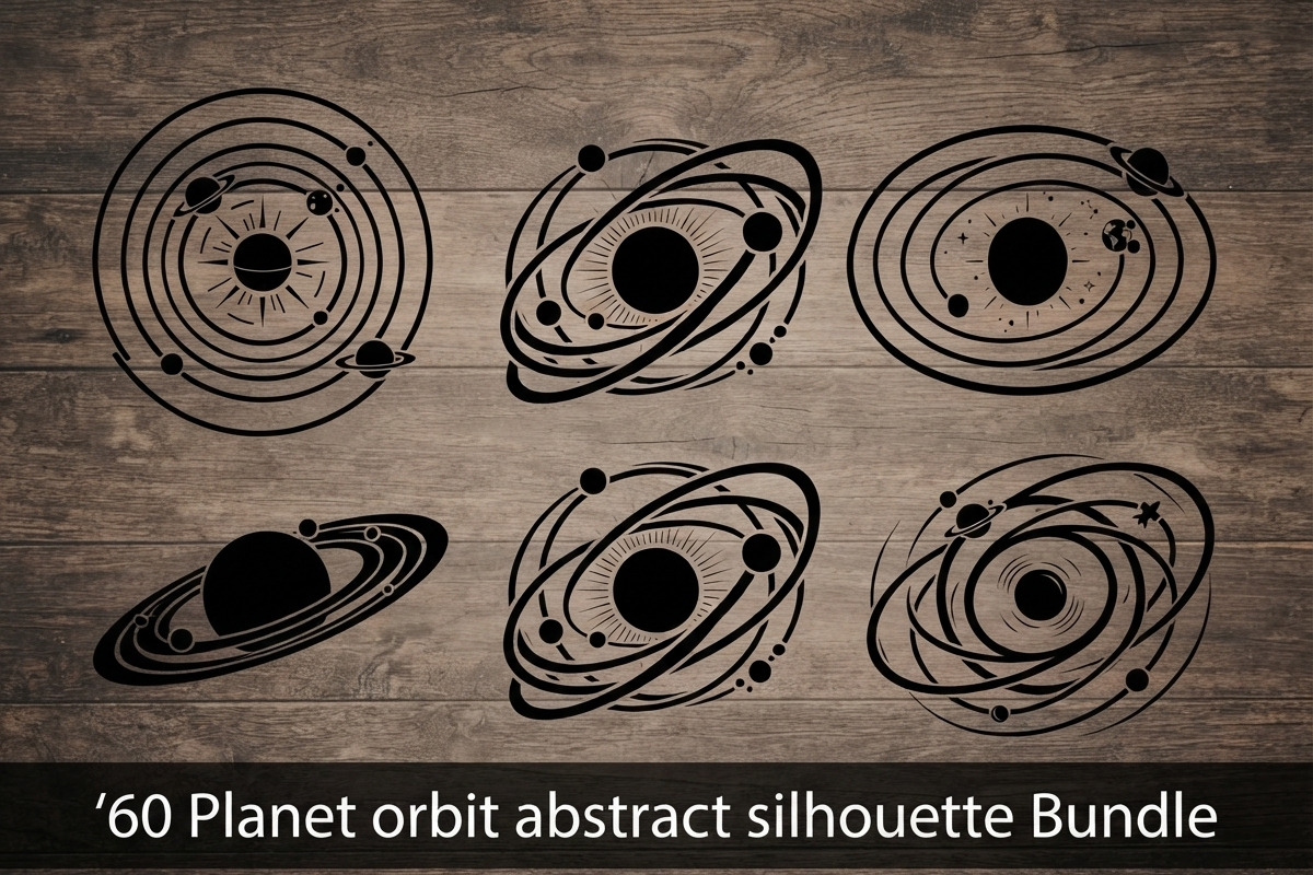 60 Planet Orbit Abstract Silhouette, an Empty State Illustration by Amazin_art (Photo 1 of 17)