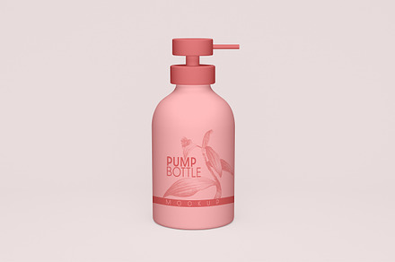 Matte Dispenser Bottle with Pump, a Pens & Pencil Mockup by McLittle Stock
