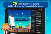 79 Pixel Art Brushes for Procreate, a Brush Add-On by byMariZen (Thumbnail 1 of 4)