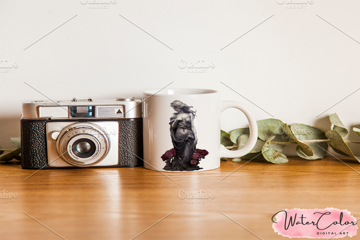 Gothic Tombstones Collection Clipart, an Object Illustration by Watercolor Digital (Photo 14 of 18)