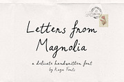 Letters from Magnolia Script Font, a Handwritten Font by Kaya Fonts (Thumbnail 1 of 32)