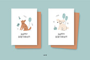 Birthday Dogs Clipart, a Decorative Illustration by Barkova Nadya (Thumbnail 5 of 10)