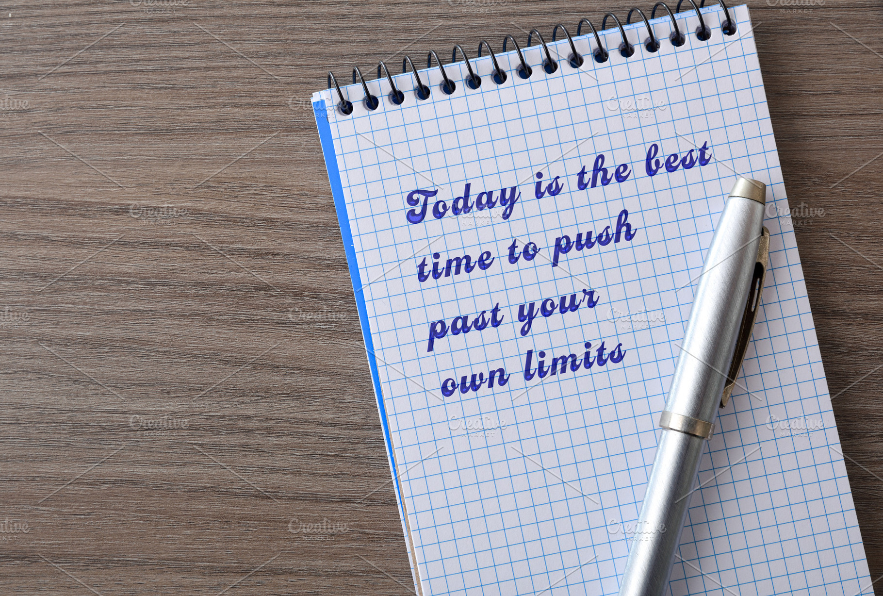 Motivational Message on Notebook with Pen, a Business Photo by Davizro's Market