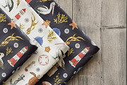 Mediterranean Coastal Summer Pattern, a Decorative Illustration by AnitaPol (Thumbnail 15 of 16)