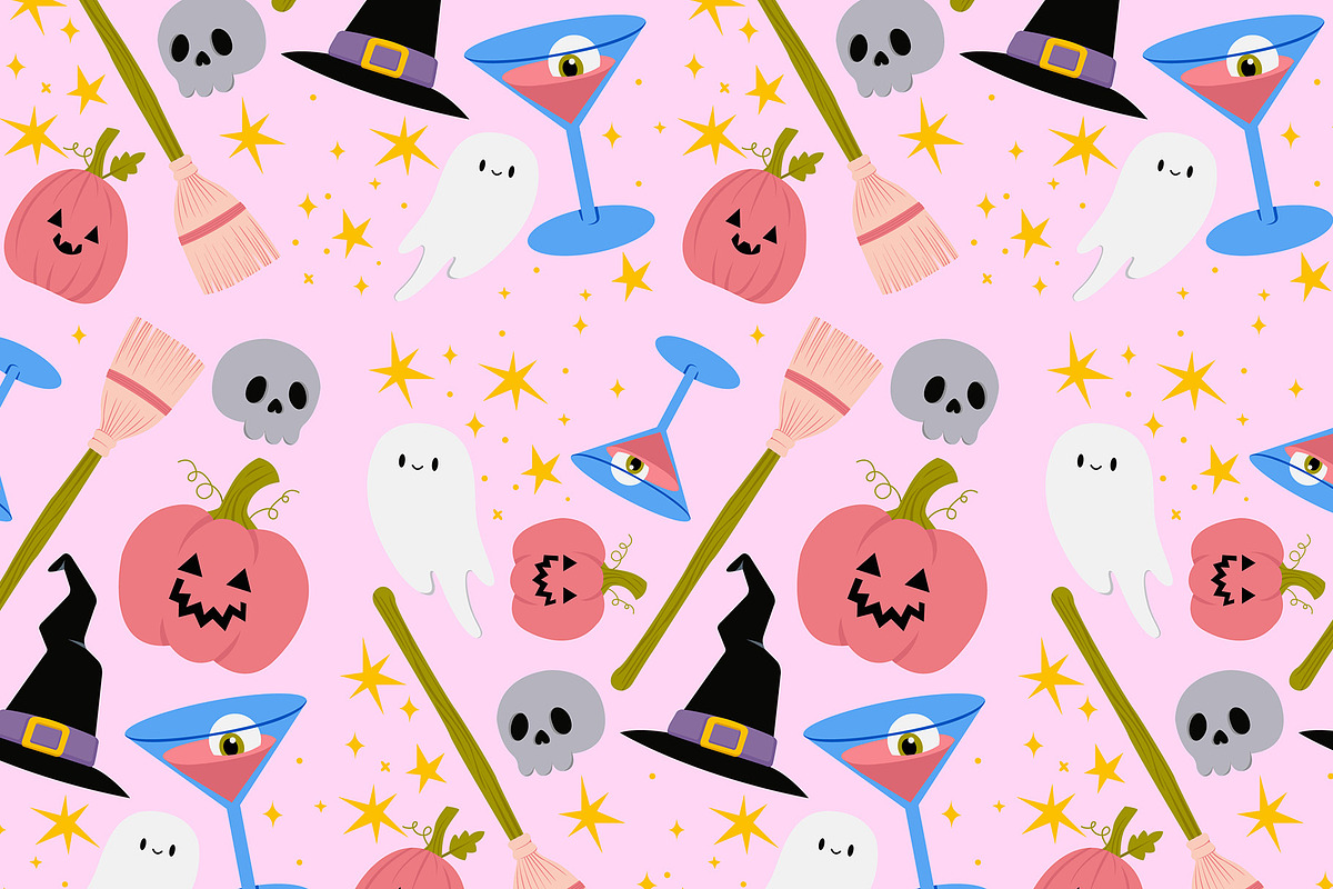 Ghostly Greetings: Halloween Pack, a Seasonal Illustration by selintahtakilic (Photo 5 of 9)