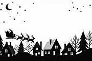 Xmas Reindeer Scene Silhouettes, an Illustration by musafir_fashion (Thumbnail 3 of 21)