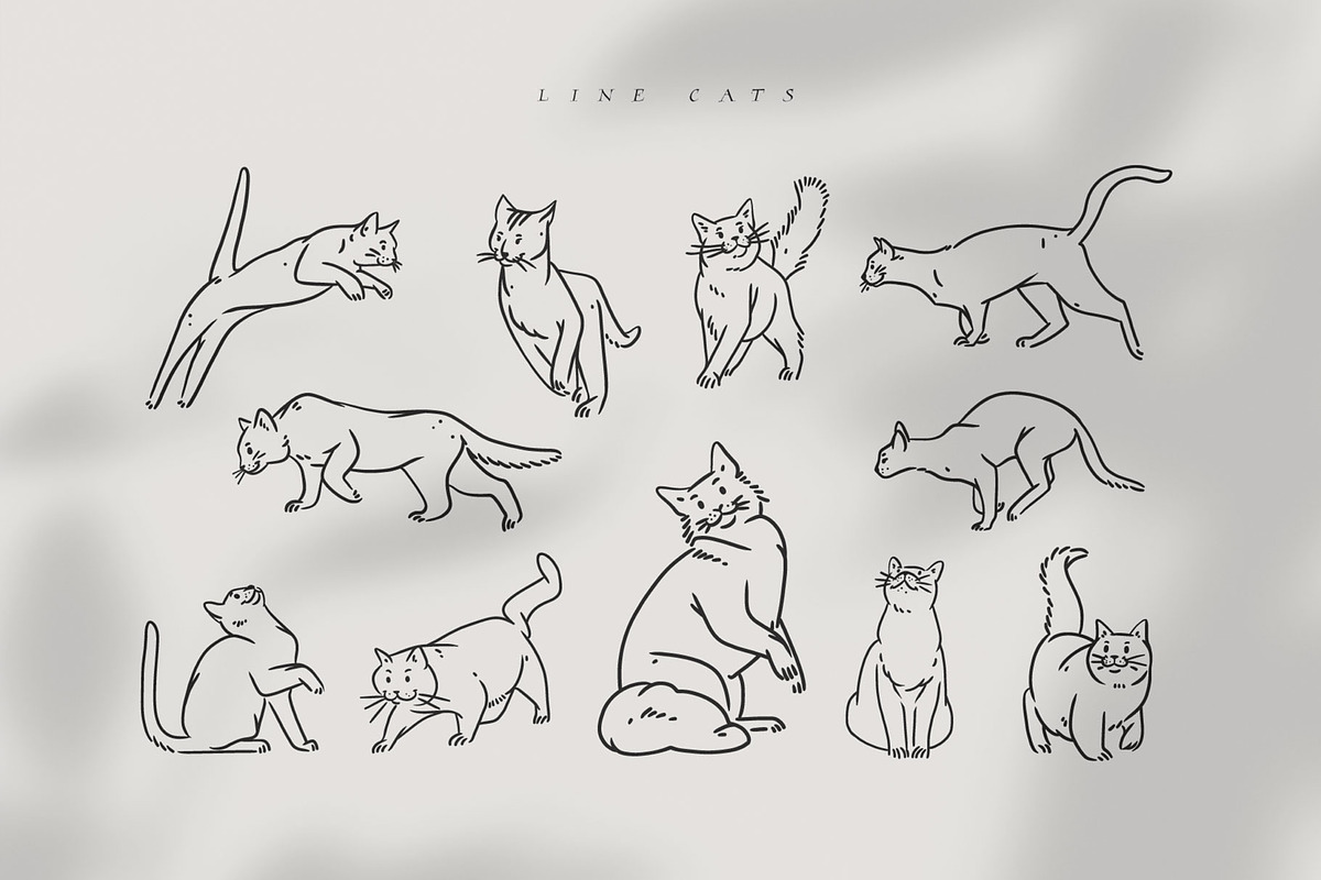 Cute cats set, an Animal Illustration by Anastasy_helter (Photo 3 of 7)