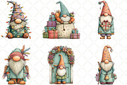 Quirky Christmas Gnome Clipart, an Illustration by Black Bird Studio (Thumbnail 5 of 6)
