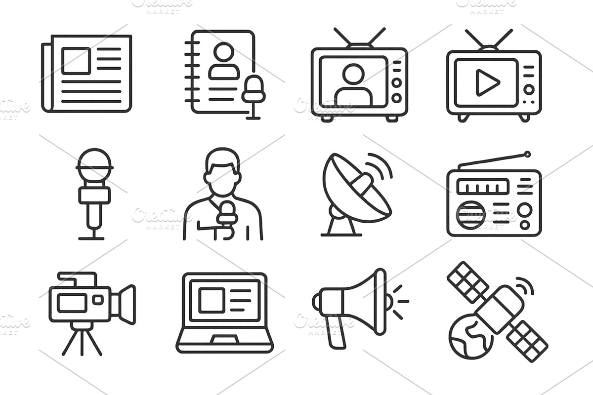 Modern communication tools and media, an Object Illustration by ZinetroN
