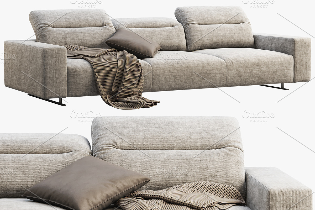 BoConcept Hampton 3-seater sofa, a Furniture 3D Model by 3dmitruk (Photo 1 of 11)