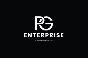 Alphabet letters logo GP, PG,G and P, a Branding & Logo Template by Walldecorated