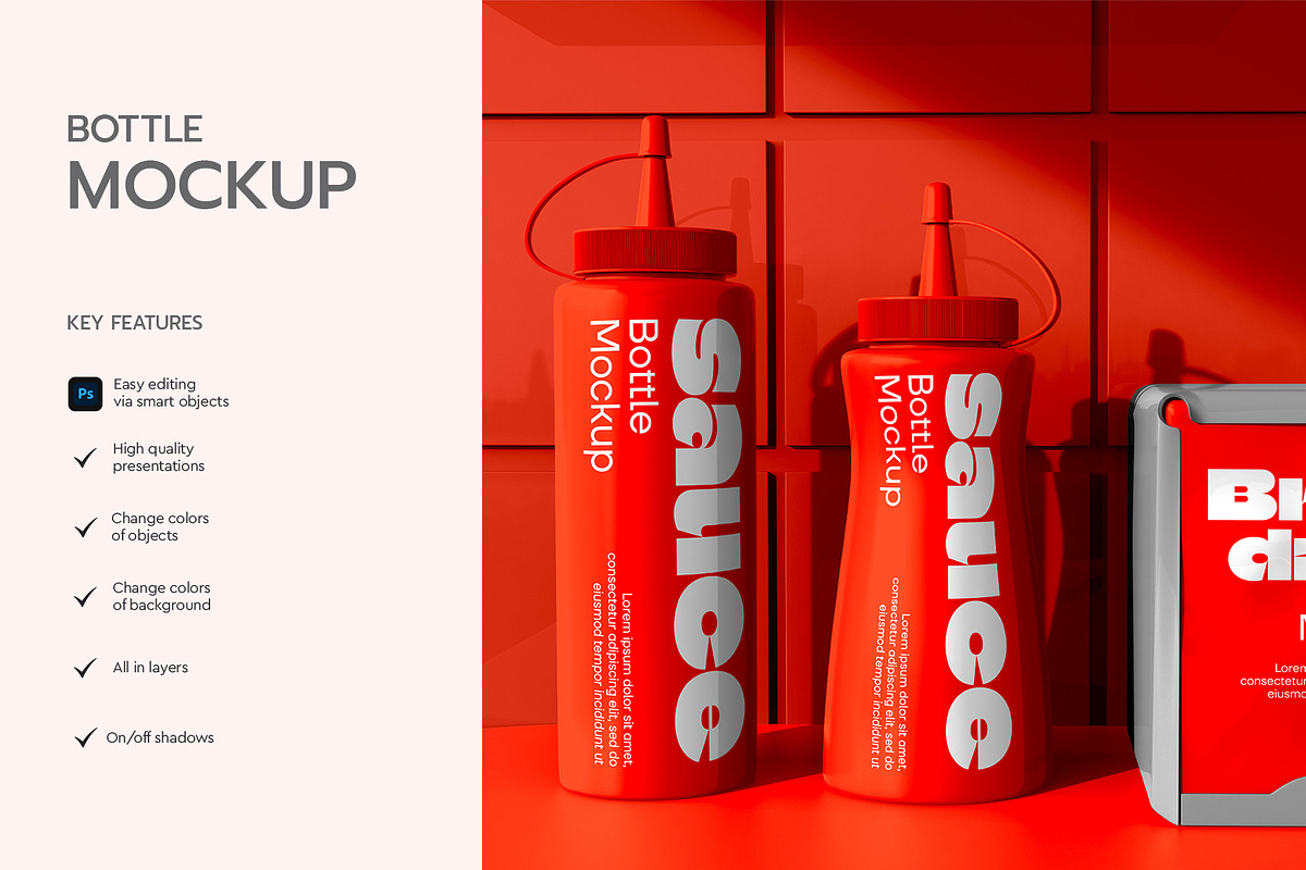 Sauce Bottle Mockup, a Product Mockup by graphypix (Photo 2 of 4)