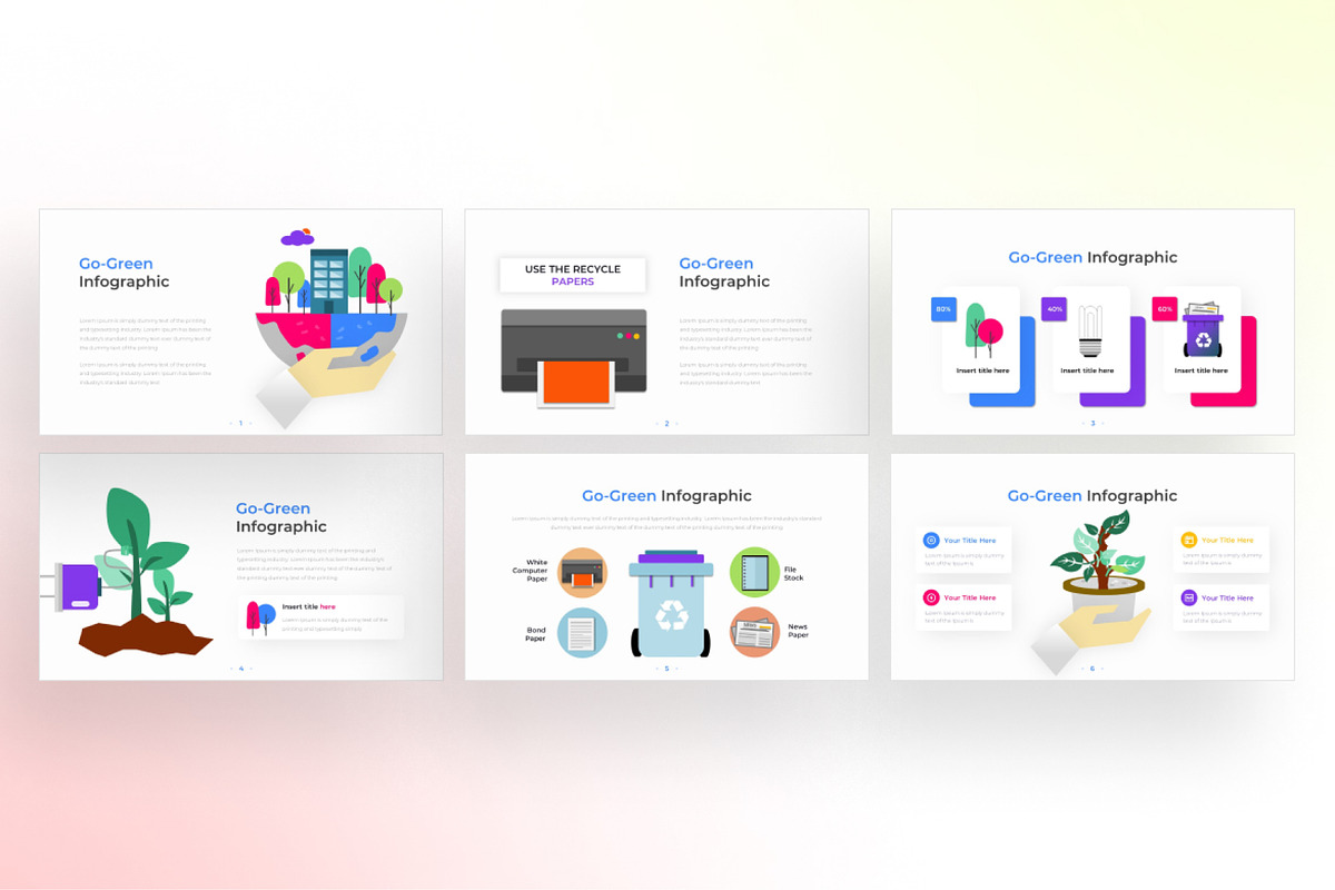 Go-Green PowerPoint - Infographic Template