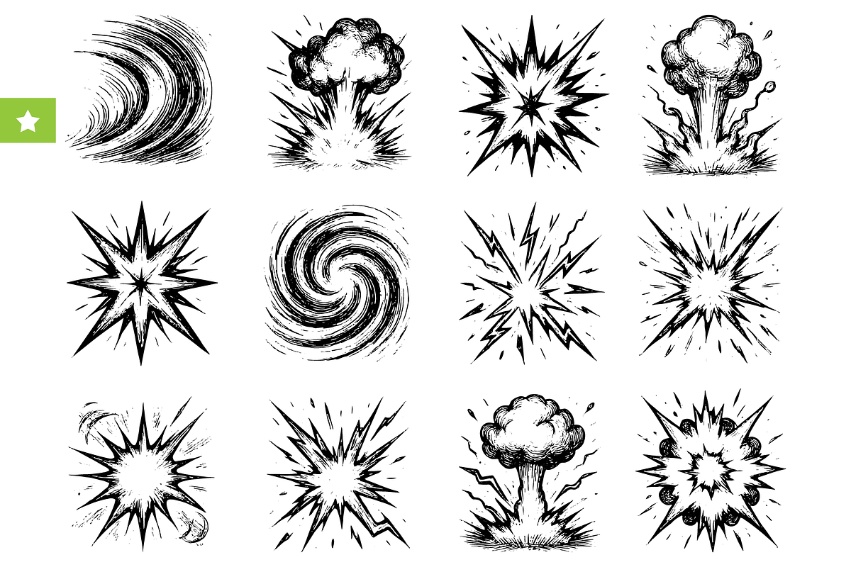 Dynamic Explosion and Impact Effects, an Object Graphic by RT Studio (Photo 1 of 4)