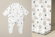 COZY CHRISTMAS DRAGON PATTERNS & PNG, a Pattern Graphic by tetiartline (Thumbnail 3 of 4)
