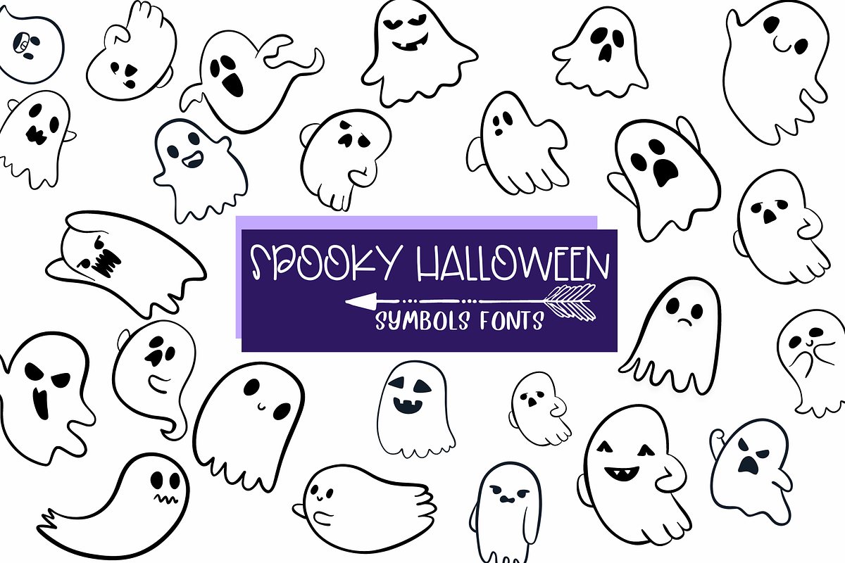 Spooky Halloween| Symbols Fonts, a Symbol Font by Sirinart (Photo 1 of 6)