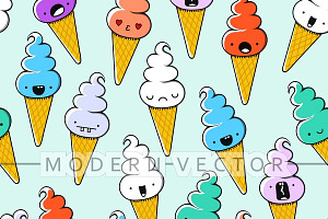 Ice Cream Seamless Pattern